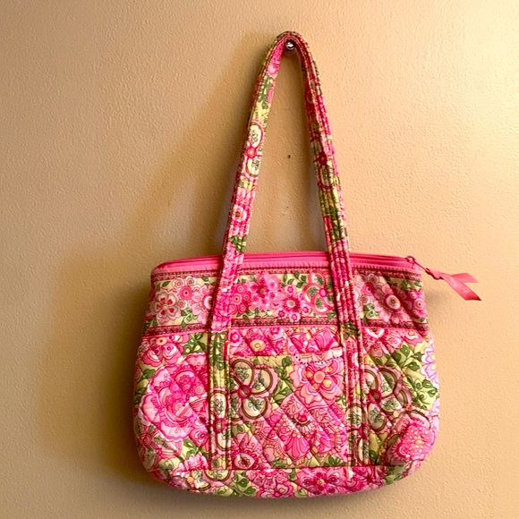 Vera Bradley quite pink and green bag - Picture 8 of 12